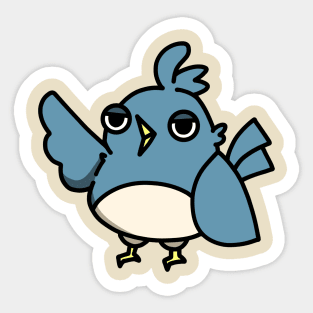 cute blue jay cartoon drawing design Sticker